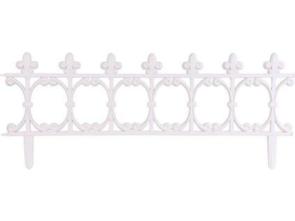 Ohrada Gardens F755, 87x34 cm, plastová, bílá, mini dekorační plot, bal. 4 ks
