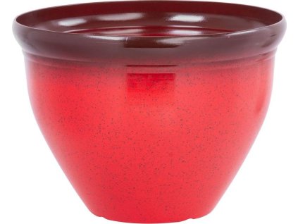 Květináč Strend Pro, glazura, červený, 38x28,5 cm