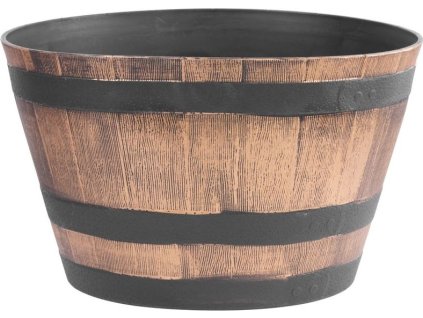 Kvetináč Strend Pro Woodeff 52x32 cm, zlatý, efekt dreva, barel