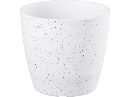 Květináč Strend Pro Stone, 23x20,5 cm, bílý, efekt kamene