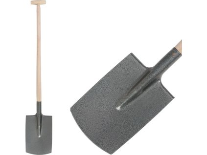 Rýč S592.WH rovný, KomaXit, dřevěná násada T