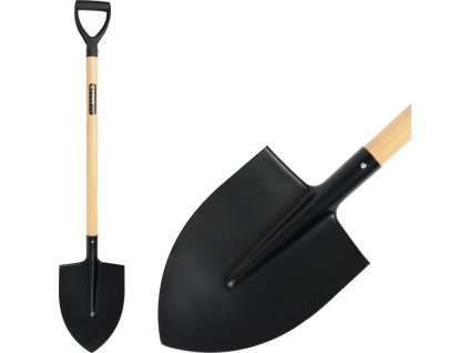 Rýč S5179 špičatý, WoodHand, dřevěná násada D