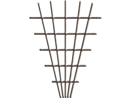 Mřížka Garden MEV5 145x5x75 cm, 4/4,7 mm, opěrná na květiny, hnědá, zahradnická