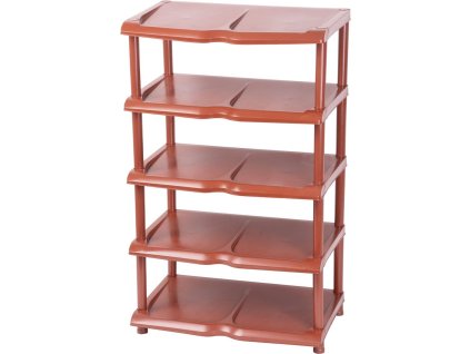 Regal Strend Pro, na topánky, 5 priečkový, hnedý, 48x30,5x86 cm