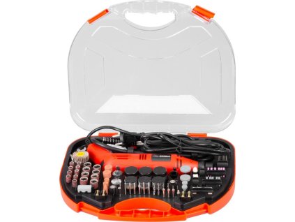 Brúska Strend Pro, mini, priama, vŕtanie a brúsenie, 130 W, s príslušenstvom, 210ks