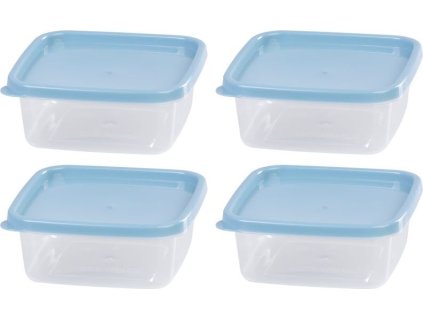 Dóza MagicHome Lunchbox set YH54, sada 4 ks, 600 ml, 143x143x58 mm, štvorcová, Clip