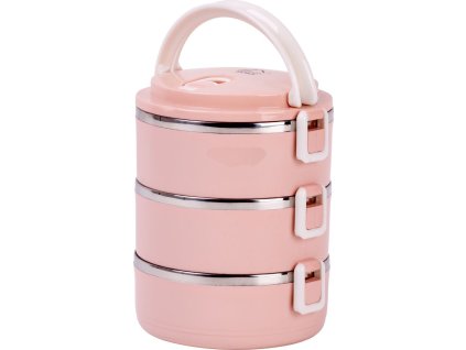 Obedár MagicHome LB933, 3 dielny, 3x 1500 ml, ružový, 20x15x6,2 cm