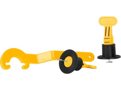 Sada nivelačná Strend Pro, 1x kľúč, 50x T-medzerník, 50x klobúčik