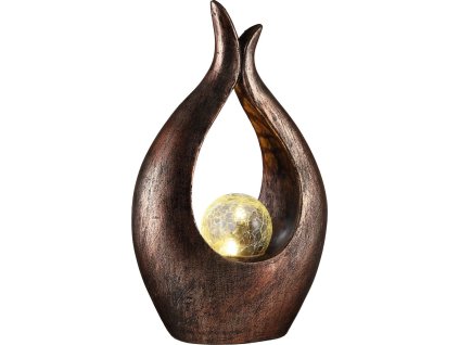 Dekorácia Strend Pro Garden, Namaste, 17,2x9,5x29 cm, polyresin, sklo, solárna