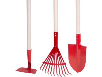 Sada dětského  nářadí LS9372D, hrábě, lopata, motyčka