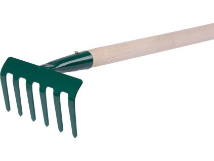 Hrabličky záhradne FED 109/1000, 06 zubé, hrable, drevená násada
