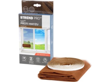 Sieť FlyScreen3 150x130 cm, proti hmyzu a komárom, na okno, hnedá PE