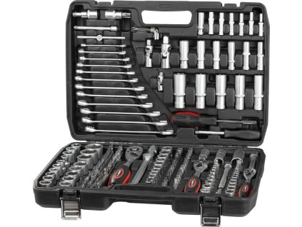 Sada náradia Strend Pro S221, 215 dielna, v kufri, 1/2"+1/4"+3/8"