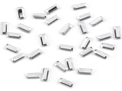 Nažehlovací kamínky hotfix obdélníček rovné broušení 3x7 mm (Varianta crystal, Balení 2 g)