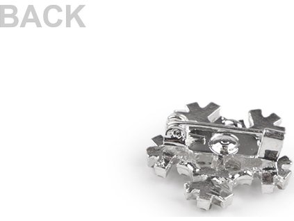 Brož s broušenými kamínky vločka (Balení 1 ks, Varianta crystal stříbrná)