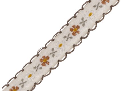 Vzorovka / prýmek šíře 17 mm (Varianta režná světlá, Balení 18 m)