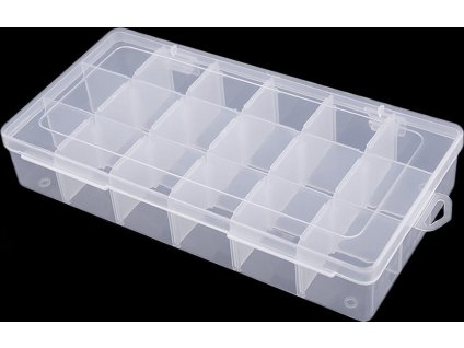 Plastový box / zásobník 12,5x23x4 cm (Varianta transparent, Balení 1 ks)
