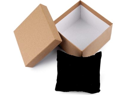 Krabička na hodinky 9x9 cm (Balení 1 ks, Varianta hnědá přírodní)