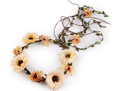 Květinový věneček do vlasů (Balení 1 ks, Varianta 2 lososová)