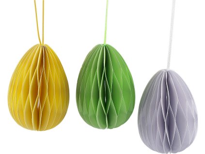 Papírové vajíčko k zavěšení (Balení 1 ks, Varianta 1 bílá)