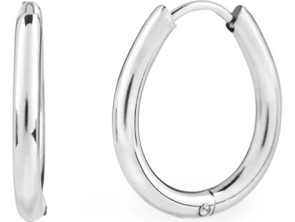 Náušnice z nerezové oceli kruhy (Varianta 1 stříbrná, Balení 1 pár)