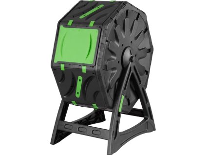 Komposter Strend Pro Garden, bubnový, 70 lit., čierny, 55,5x36x72 cm