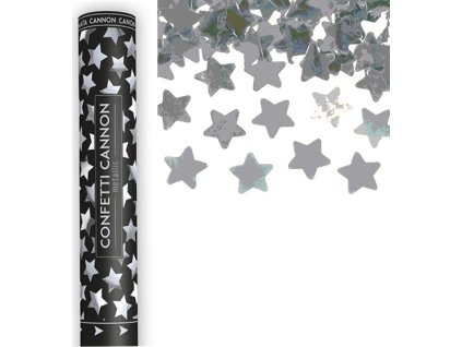 0025035 vystrelovaci konfety stribrne hvezdy 60 cm 600