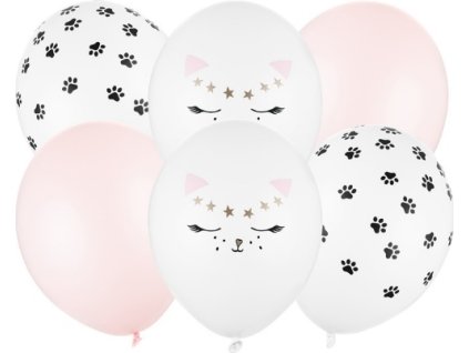 0014966 latexove balonky kocicka 6 ks 600