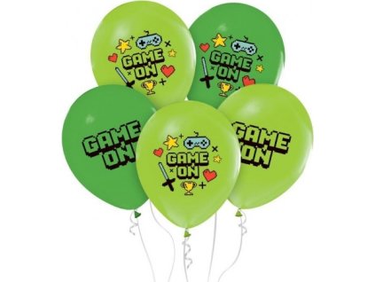 0022705 latexove balonky game on 5 ks 30 cm 600