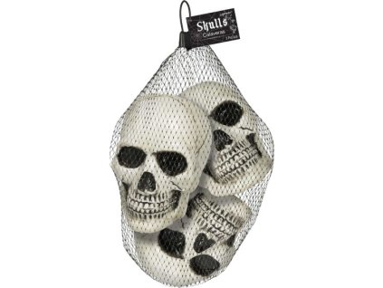 0023167 halloweenska dekorace lebka 10 x 10 cm 3 ks 600