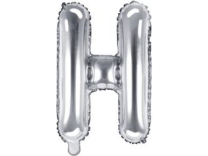 0009587 foliove pismeno h stribrne 35 cm 600