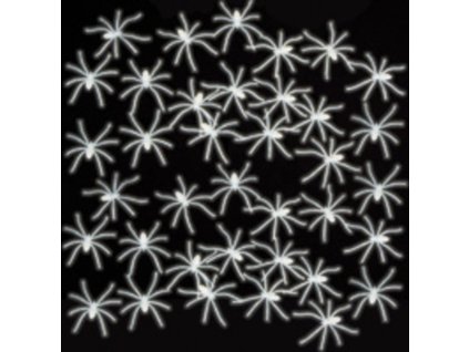 0016885 halloweenska dekorace svitici pavouci ve tme 50 ks 600