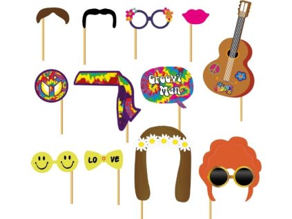 0029186 rekvizity do fotokoutku hippies 12 ks 600