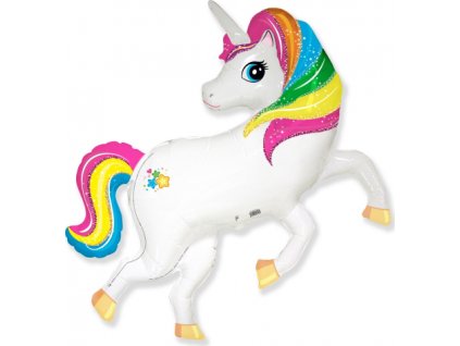 0018470 foliovy balonek duhovy jednorozec postava 101 cm 600