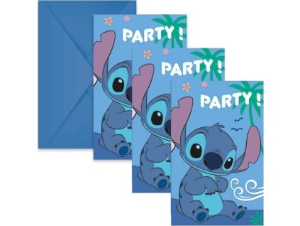 0031920 party pozvanky stitch a angel 6 ks 600