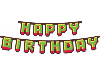 0016300 papirova girlanda happy birthday minecraft game on 160 cm 600