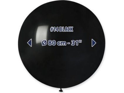 0001631 obri nafukovaci balon cerna 600