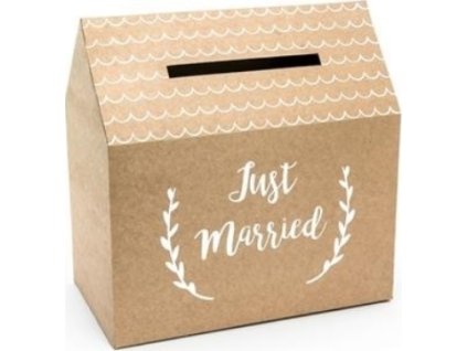 0007677 papirova truhlice na prani kraft just married 600