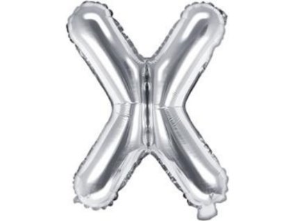 0009619 foliove pismeno x stribrne 35 cm 600