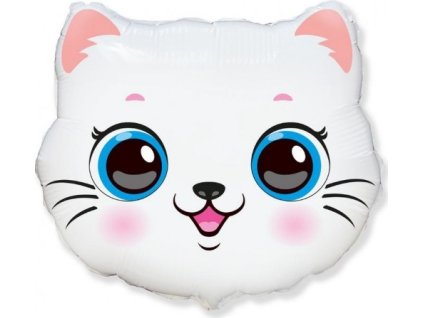 0022269 foliovy balonek hlava kocicka bila 61 cm 600