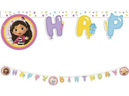0029798 girlanda happy birhday gabinin kouzelny domek gabbys dollhouse 200 cm 600