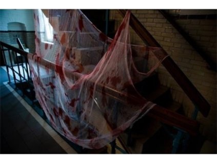 0009672 halloweenska dekorace krvava sit 250 x 200 cm 600