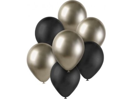 0025664 balonkovy buket chrome prosecco cerna 7 ks 600