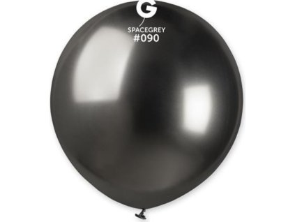 0012842 latexovy balonek chromovy sedy 48 cm 600