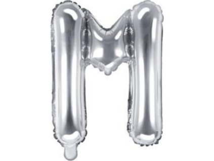 0009597 foliove pismeno m stribrne 35 cm 600