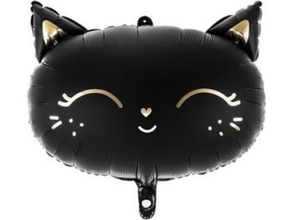 0013888 foliovy balonek cerna kocicka 48 x 36 cm 600