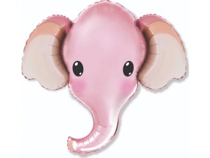 0016934 foliovy balonek hlava slonik ruzovy 61 cm 600