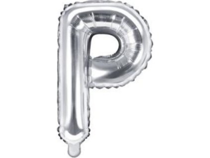 0009603 foliove pismeno p stribrne 35 cm 600