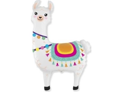 0013881 foliovy balonek lama 93 x 67 cm barevna 600