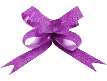 Dekorační stahovací stuha - fialová glitr - 1 ks